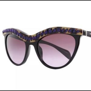 PRADA tortoise shell/purple gemstone sunglasses